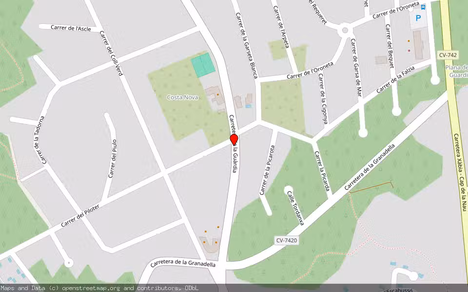 Mapa de Subasta Inmueble (Vivienda) en Jávea, Alicante/Alacant