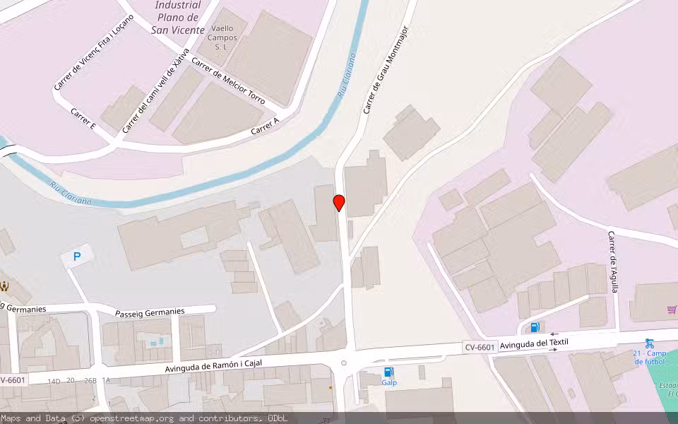 Mapa de Subasta Inmueble (Finca rústica) en Ontinyent, Valencia/València