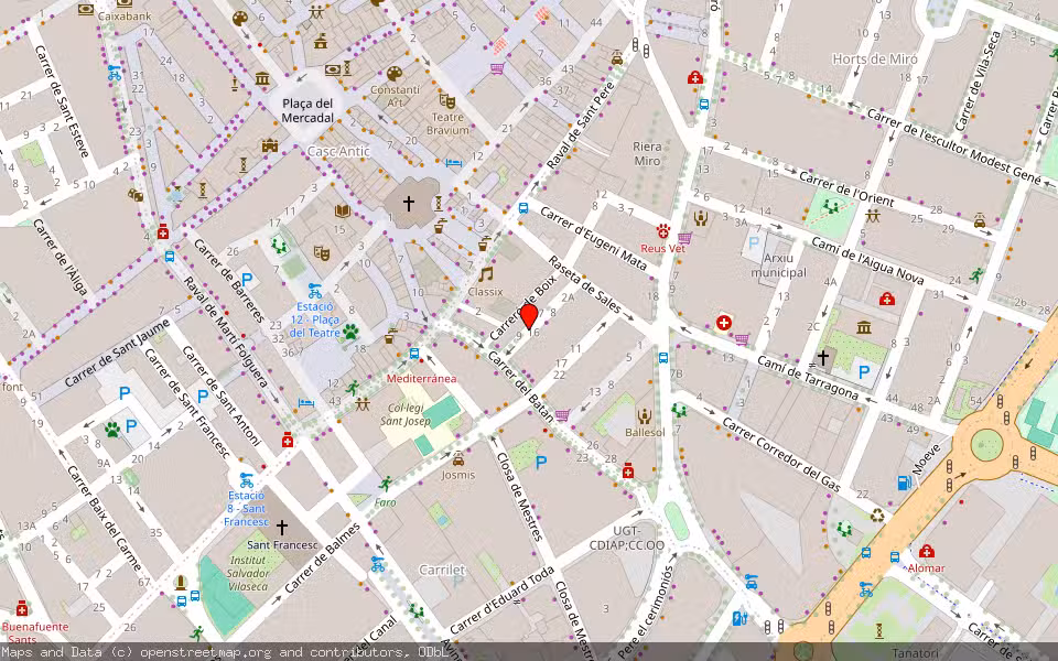 Mapa de Subasta Inmueble (Local comercial) en Reus, Tarragona