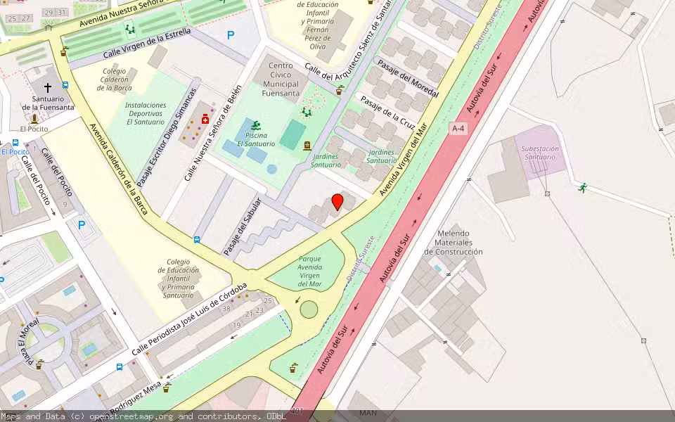 Mapa de Subasta Inmueble (Vivienda) en Cordoba, Córdoba