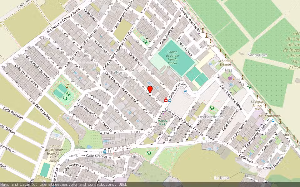 Mapa de Subasta Inmueble (Trastero) en Málaga