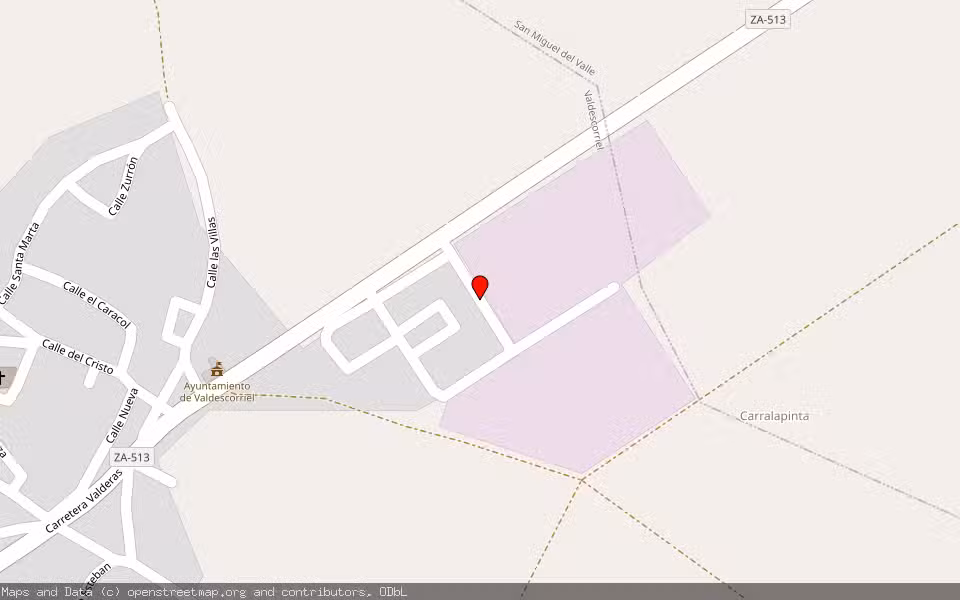 Mapa de Subasta Inmueble (Vivienda) en Valdescorriel, Zamora