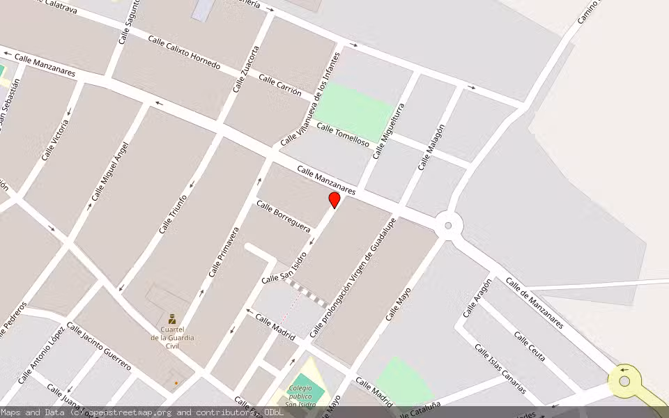 Mapa de Subasta Inmueble (Vivienda) en Daimiel, Ciudad Real