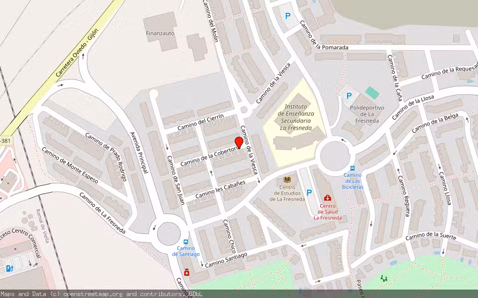Mapa de Subasta Inmueble (Vivienda) en La Fresneda, Siero, Asturias