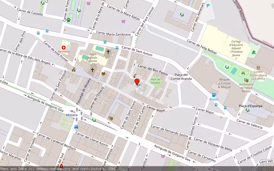 Mapa de Subasta Inmueble (Vivienda) en Mislata, Valencia/València