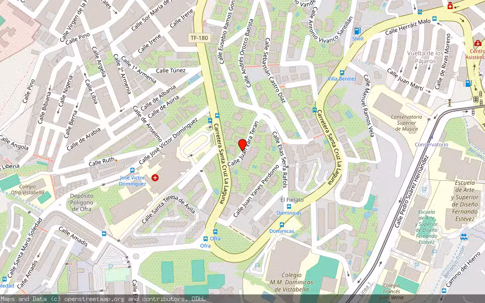 Mapa de Subasta Inmueble (Vivienda) en Santa Cruz De Tenerife