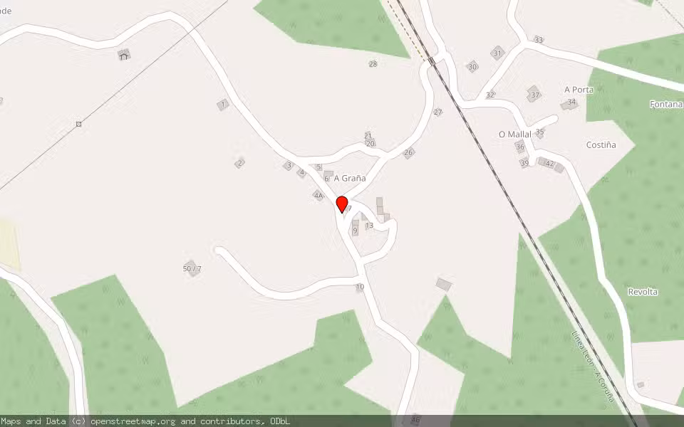 Mapa de Subasta Inmueble (Vivienda) en Betanzos, A Coruña