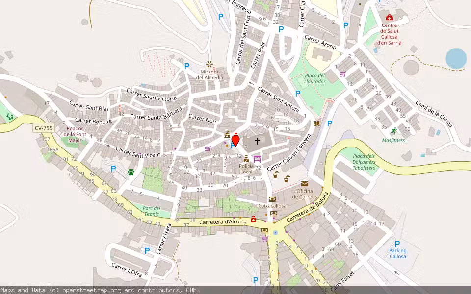 Mapa de Subasta Inmueble (Vivienda) en Callosa D'en Sarria, Alicante/Alacant