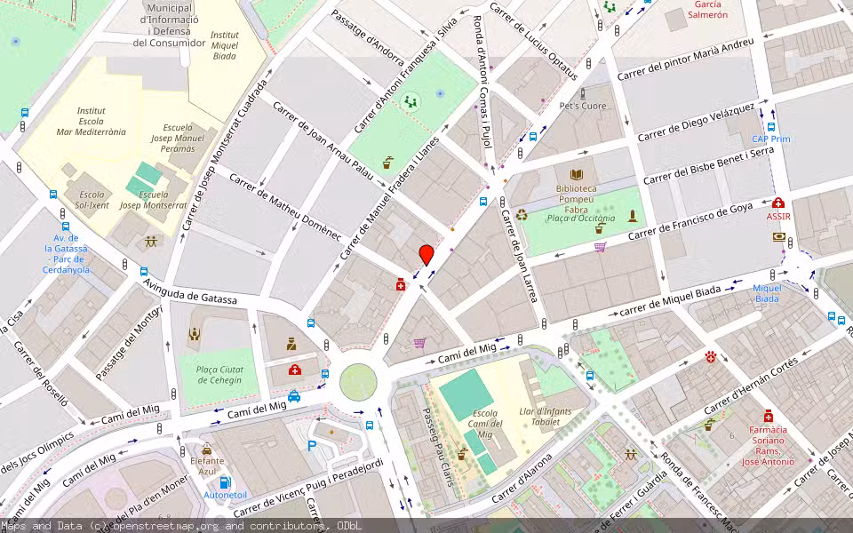 Mapa de Subasta Inmueble (Vivienda) en Mataró, Barcelona