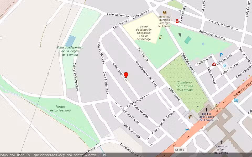 Mapa de Subasta Inmueble (Vivienda) en La Virgen Del Camino, León
