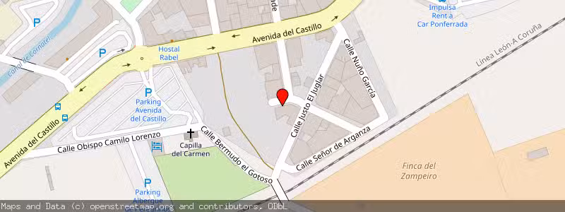 Mapa de Subasta de Inmueble (Garaje) en Ponferrada, León 
