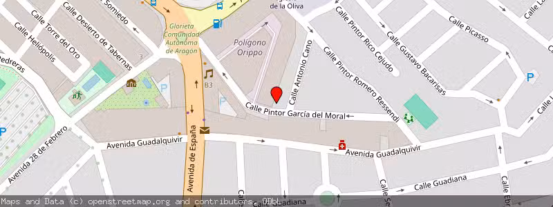 Mapa de Subasta de Inmueble (Garaje) en Dos Hermanas, Sevilla 