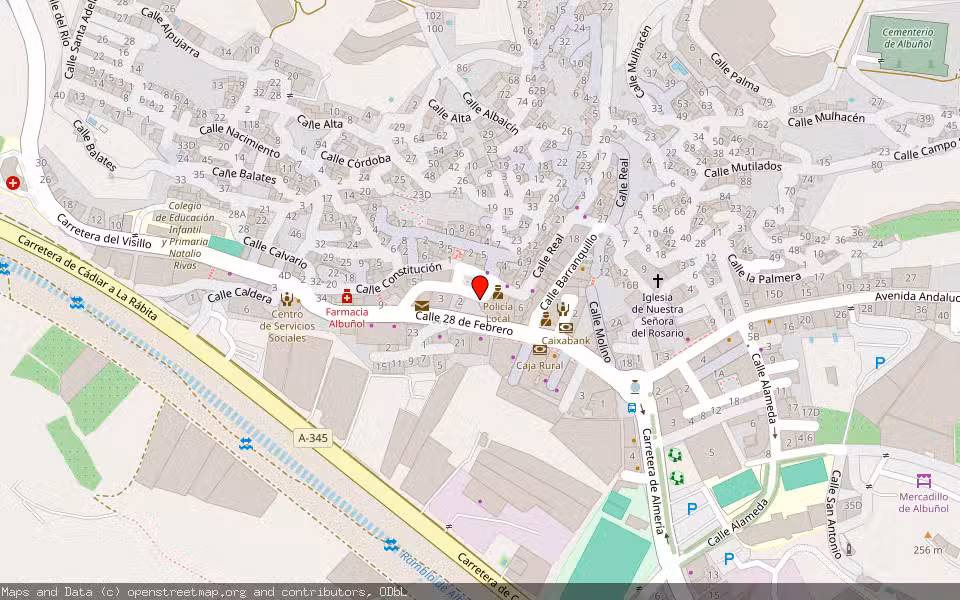 Mapa de Subasta Inmueble (Vivienda) en Albuñol, Granada