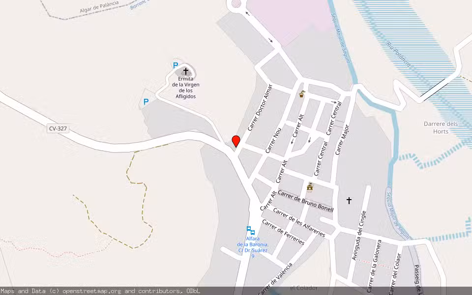 Mapa de Subasta Inmueble (Vivienda) en Alfar De La Baronia, Valencia