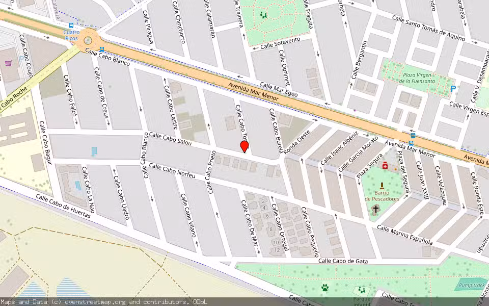 Mapa de Subasta Inmueble (Vivienda) en San Javier, Murcia