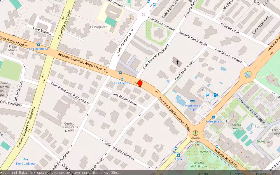 Mapa de Subasta Inmueble (Vivienda) en Jerez, Cádiz