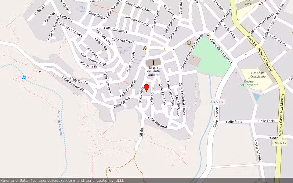 Mapa de Subasta Inmueble (Vivienda) en Elche De La Sierra, Albacete
