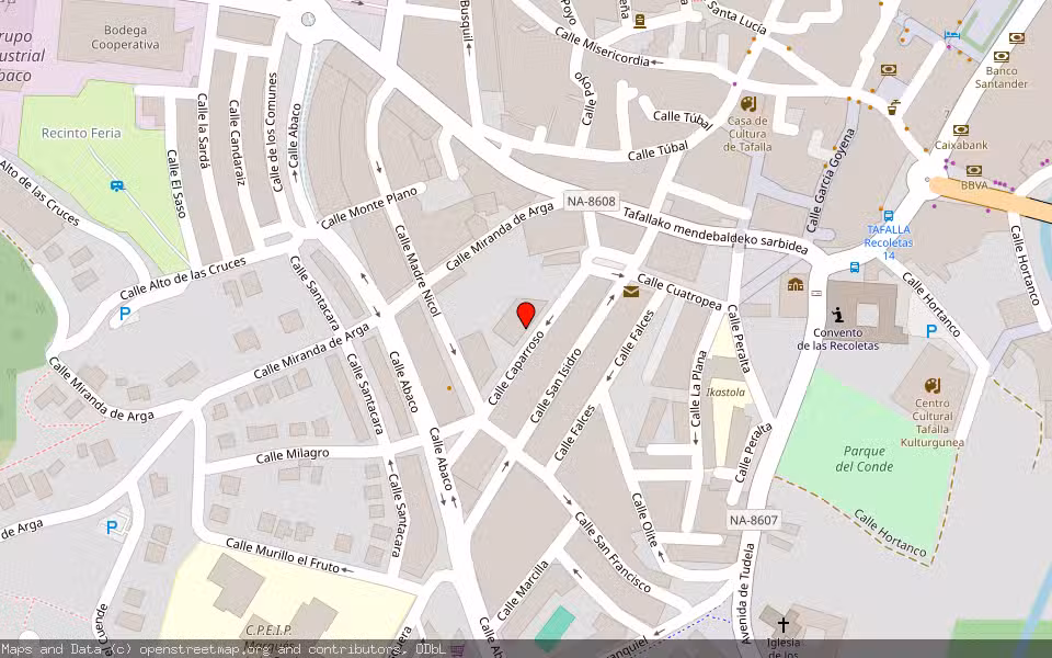 Mapa de Subasta Inmueble (Garaje) en Tafalla, Navarra