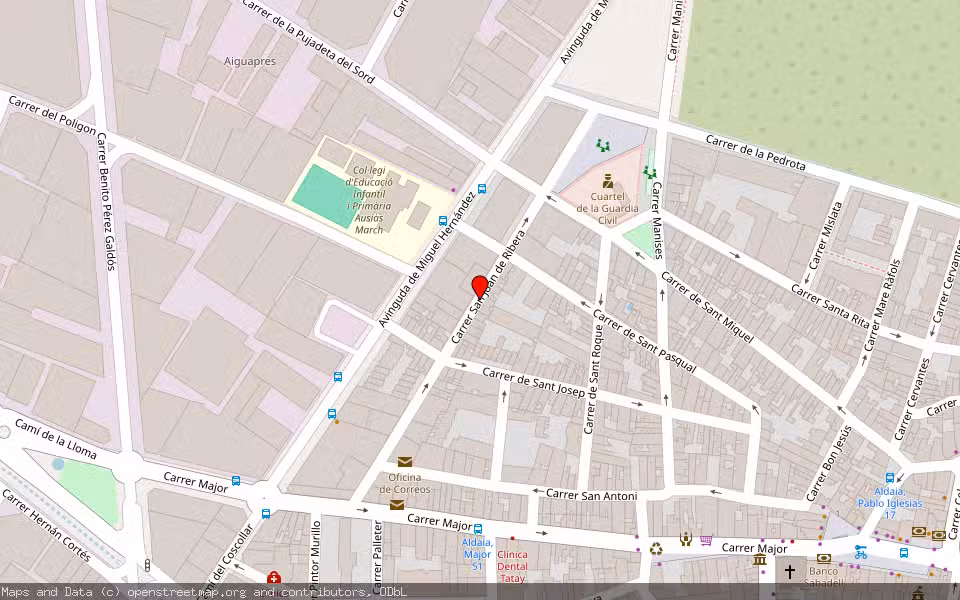 Mapa de Subasta Inmueble (Vivienda) en Aldaia, Valencia/València