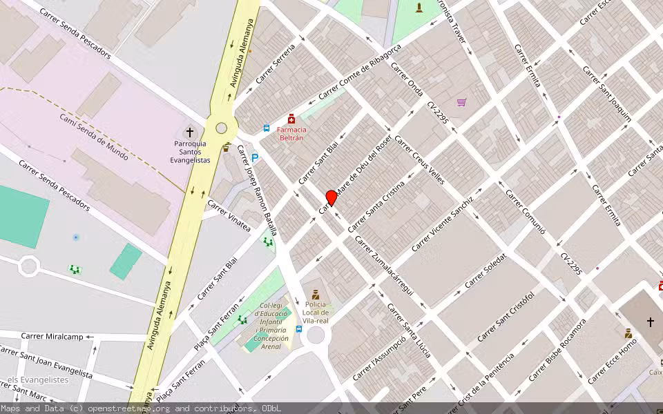 Mapa de Subasta Inmueble (Vivienda) en Vila-real-villareal, Castellón/Castelló