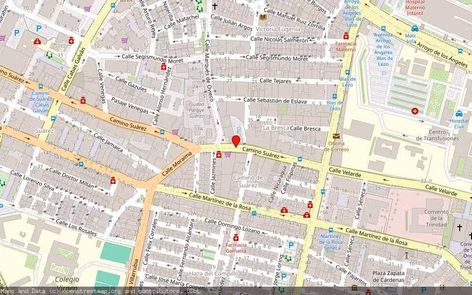 Mapa de Subasta Inmueble (Vivienda) en Malaga, Málaga