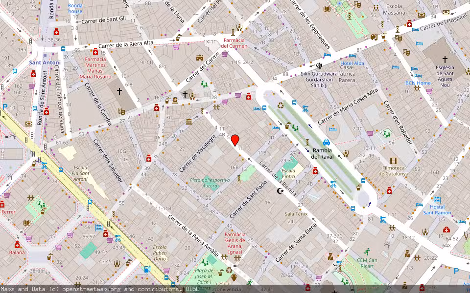 Mapa de Subasta Inmueble (Vivienda) en Barcelona