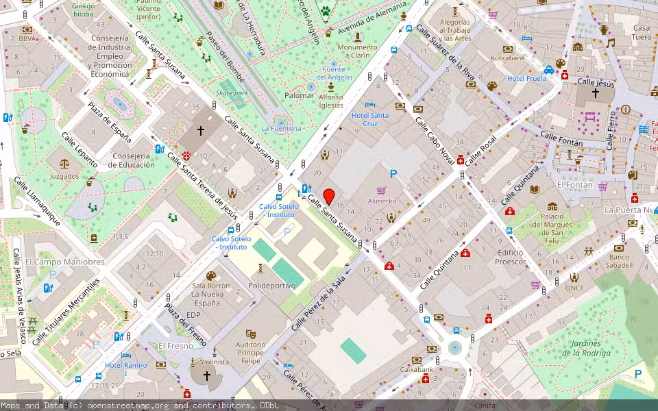 Mapa de Subasta Inmueble (Garaje) en Oviedo, Asturias