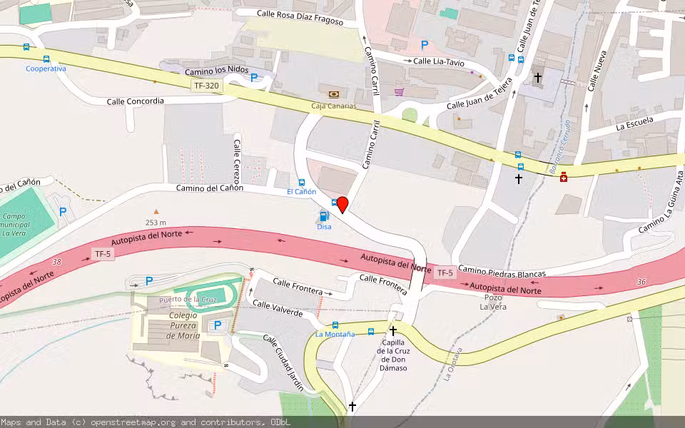 Mapa de Subasta Inmueble (Solar) en Puerto De La Cruz, Santa Cruz de Tenerife