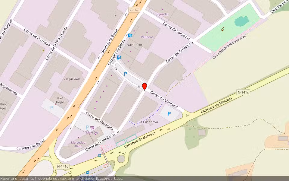 Mapa de Subasta Inmueble (Nave industrial) en Sant Fruitós De Bages, Barcelona