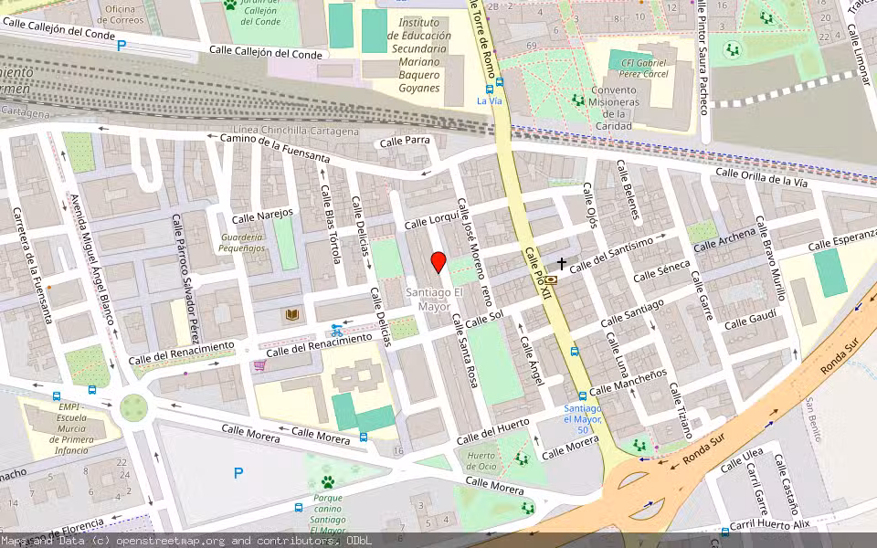 Mapa de Subasta Inmueble (Vivienda) en Murcia