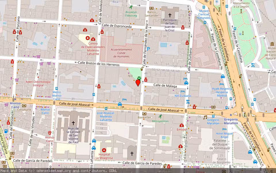 Mapa de Subasta Inmueble (Garaje) en Madrid