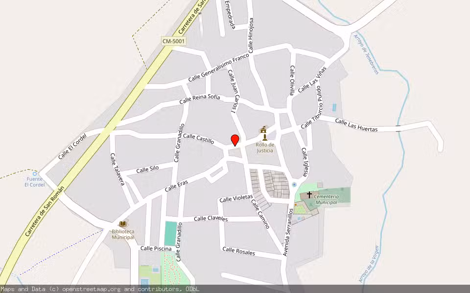 Mapa de Subasta Inmueble (Vivienda) en San Román De Los Montes, Toledo