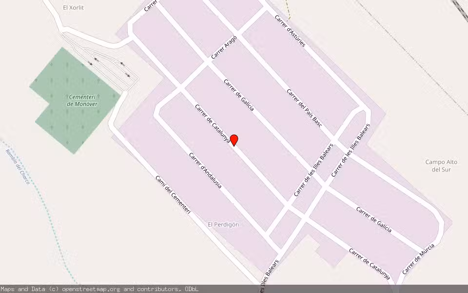 Mapa de Subasta Inmueble (Nave industrial) en Monòver/monóvar, Alicante/Alacant