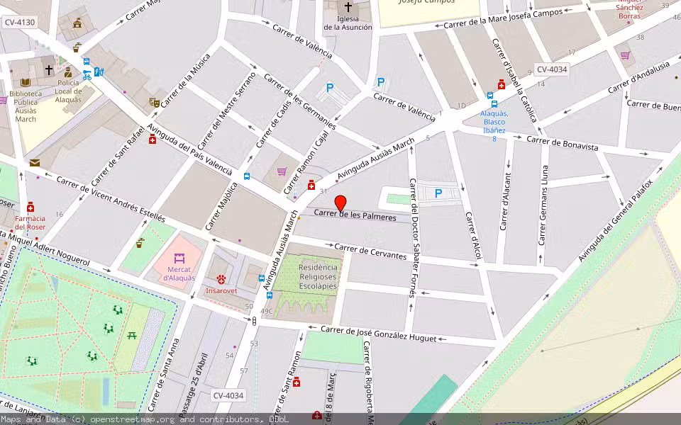 Mapa de Subasta Inmueble (Vivienda) en Alaquas, Valencia/València