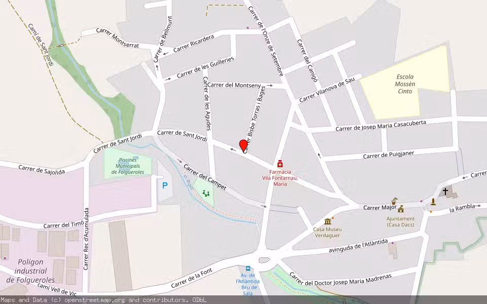 Mapa de Subasta Inmueble (Vivienda) en Folgueroles, Barcelona