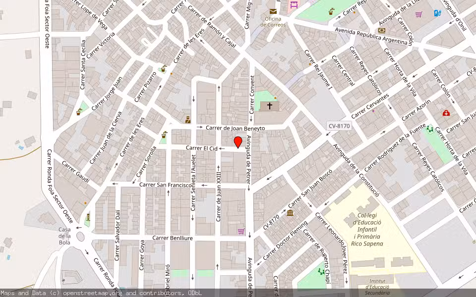 Mapa de Subasta Inmueble (Vivienda) en Castalla, Alicante/Alacant