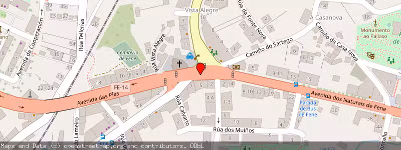 Mapa de Subasta de Inmueble (Local comercial) en Fene, La Coruña (A Coruña) 