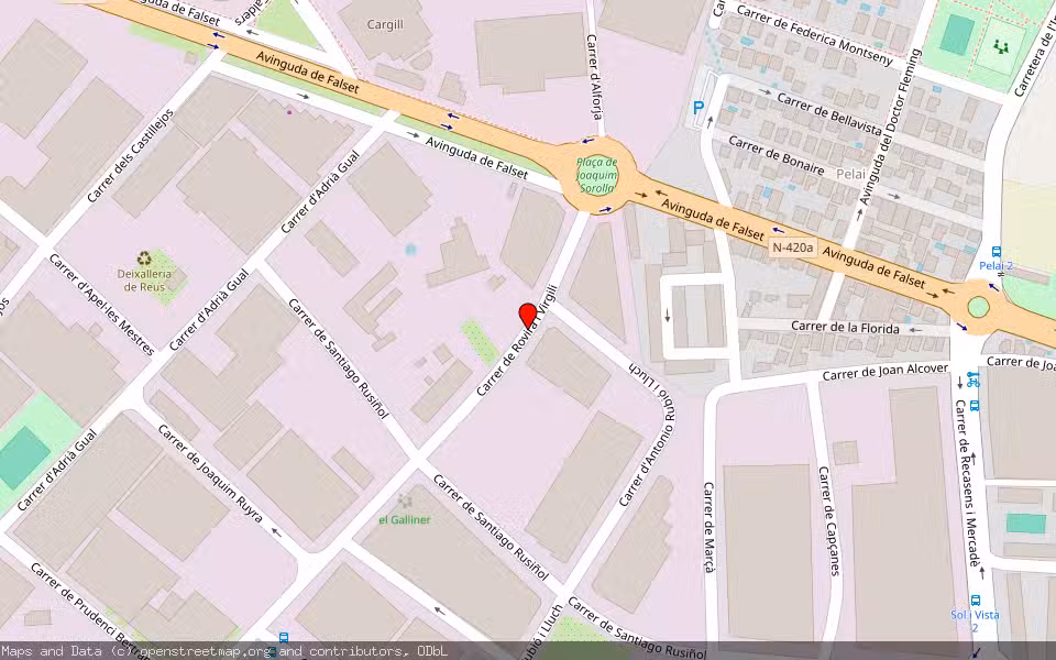 Mapa de Subasta Inmueble (Nave industrial) en Reus, Tarragona