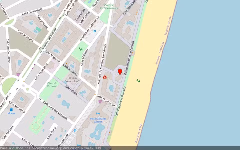Mapa de Subasta Inmueble (Vivienda) en Roquetas De Mar, Almería