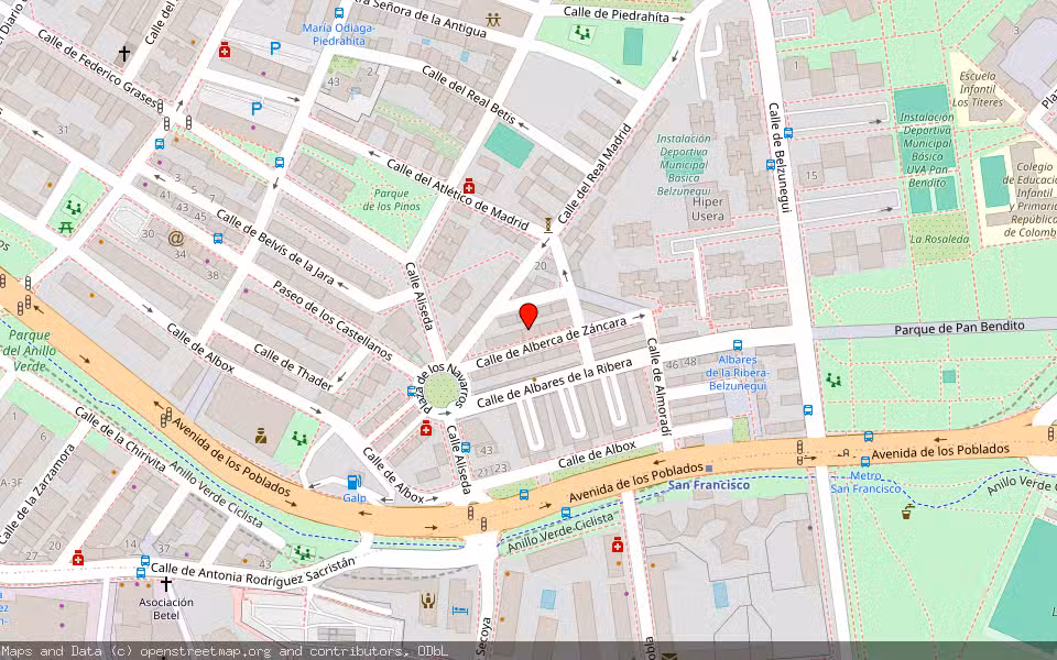 Mapa de Subasta Inmueble (Vivienda) en Madrid