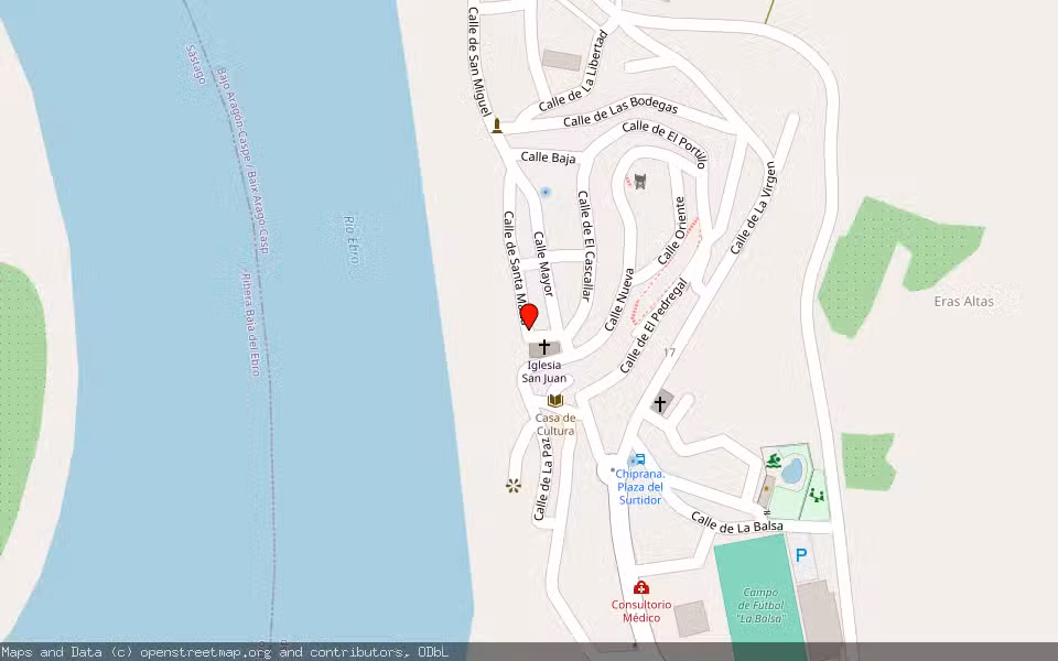 Mapa de Subasta Inmueble (Vivienda) en Chiprana, Zaragoza