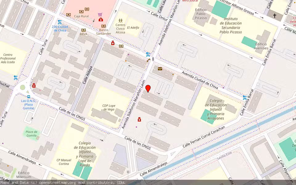 Mapa de Subasta Inmueble (Vivienda) en Sevilla