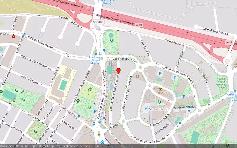 Mapa de Subasta Inmueble (Vivienda) en Tomares, Sevilla