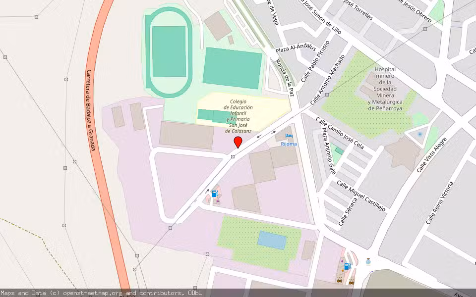 Mapa de Subasta Inmueble (Nave industrial) en Peñarroya-pueblonuevo, Córdoba
