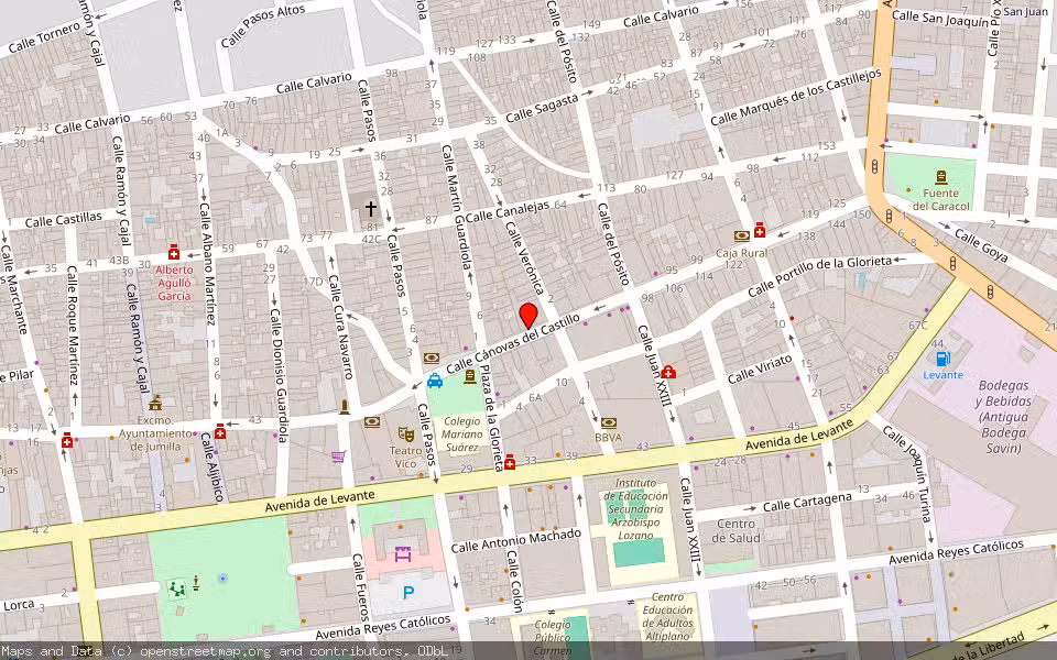 Mapa de Subasta Inmueble (Vivienda) en Jumilla, Murcia