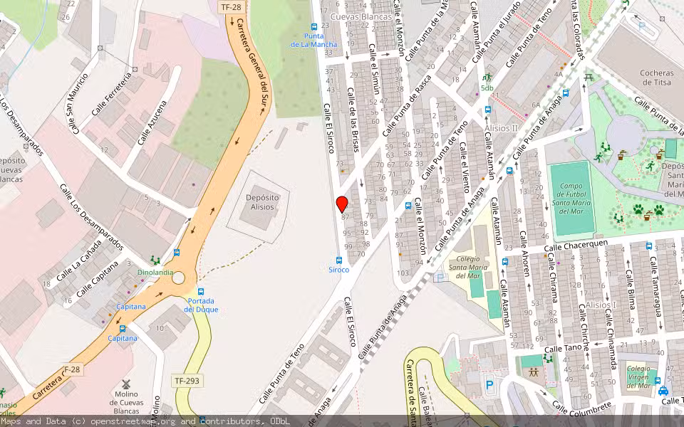 Mapa de Subasta Inmueble (Vivienda) en Santa Cruz De Tenerife