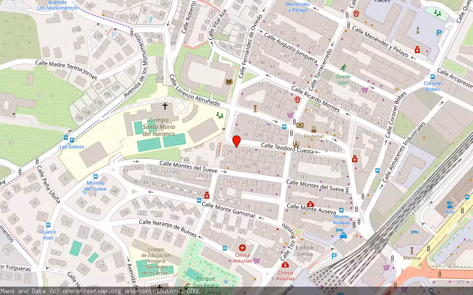 Mapa de Subasta Inmueble (Vivienda) en Oviedo, Asturias