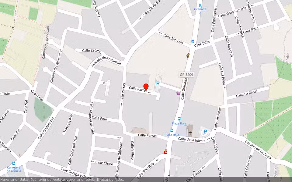 Mapa de Subasta Inmueble (Trastero) en Ogijares, Granada