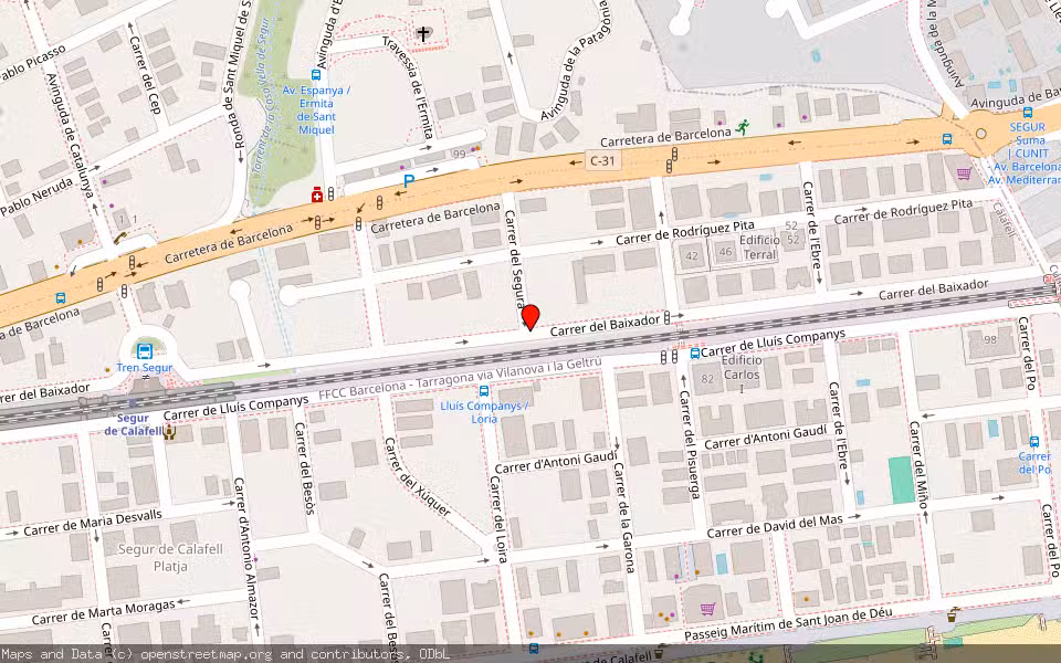 Mapa de Subasta Inmueble (Vivienda) en Calafell, Tarragona