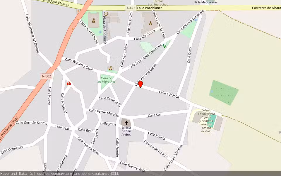 Mapa de Subasta Inmueble (Vivienda) en Alcaracejos, Córdoba
